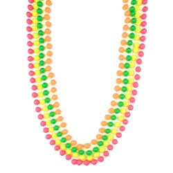 4 COLLIERS NEON ROSE VERT JAUNE ET ORANGE