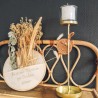 BOUGEOIR DORE SUR SOCLE ET VERRE DIAM 9.5 X 27.2 CM 