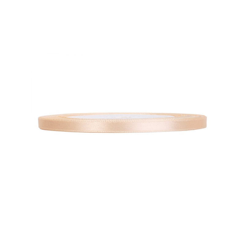 RUBAN SATIN BLANC CREME 6 MM X 25 M