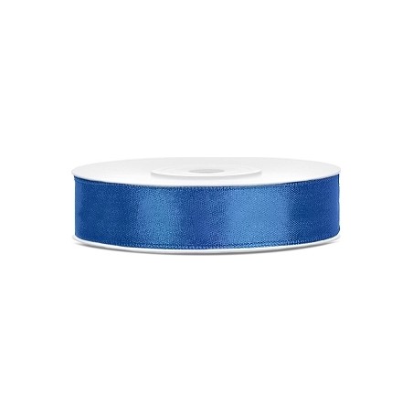 RUBAN SATIN BLEU MARINE 12 MM X 25 M
