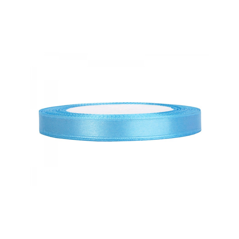 RUBAN SATIN BLEU CIEL 12 MM X 25 M RUBAN SATIN BLEU CIEL 12 MM X 25 M