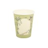 8 GOBELETS TROPICAL PEACOCK VERT AMANDE ET OR 255 ML