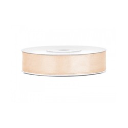RUBAN SATIN BLANC CREME 12 MM X 25 M
