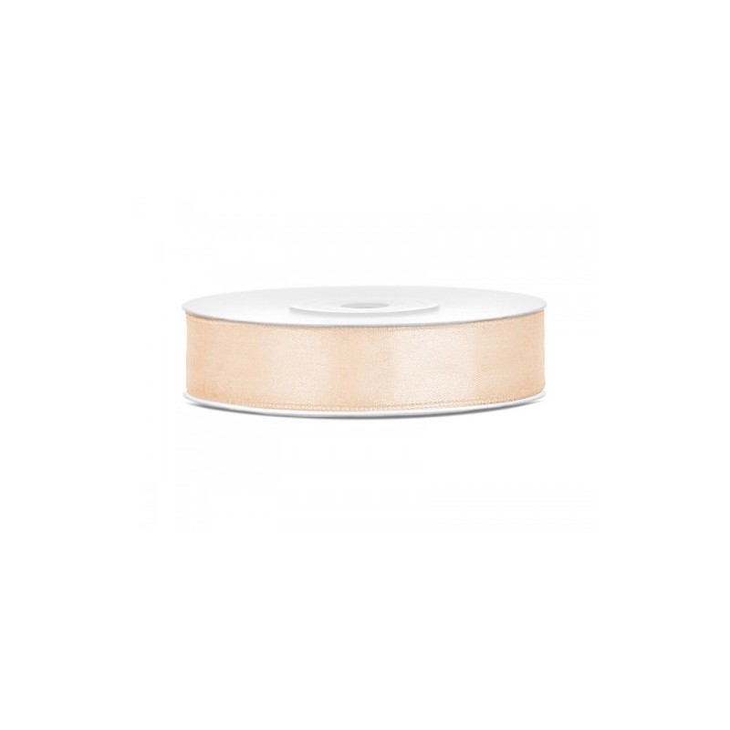 RUBAN SATIN BLANC CREME 12 MM X 25 M RUBAN SATIN BLANC CREME 12 MM X 25 M