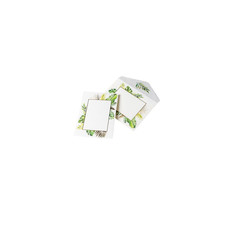 10 CARTES D'INVITATIONS AVEC ENVELOPPES TROPICALS 10 CARTES D'INVITATIONS AVEC ENVELOPPES TROPICALS