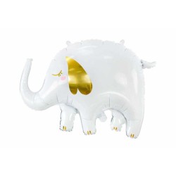 BALLON METALLIQUE ELEPHANT BLANC 61 X 46 CM 