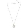 COLLIER AVEC BOULE STRASS ARGENT 
