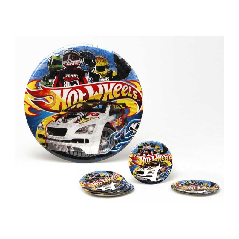 5 ASSIETTES HOT WHEELS 20.5 CM 5 ASSIETTES HOT WHEELS 20.5 CM