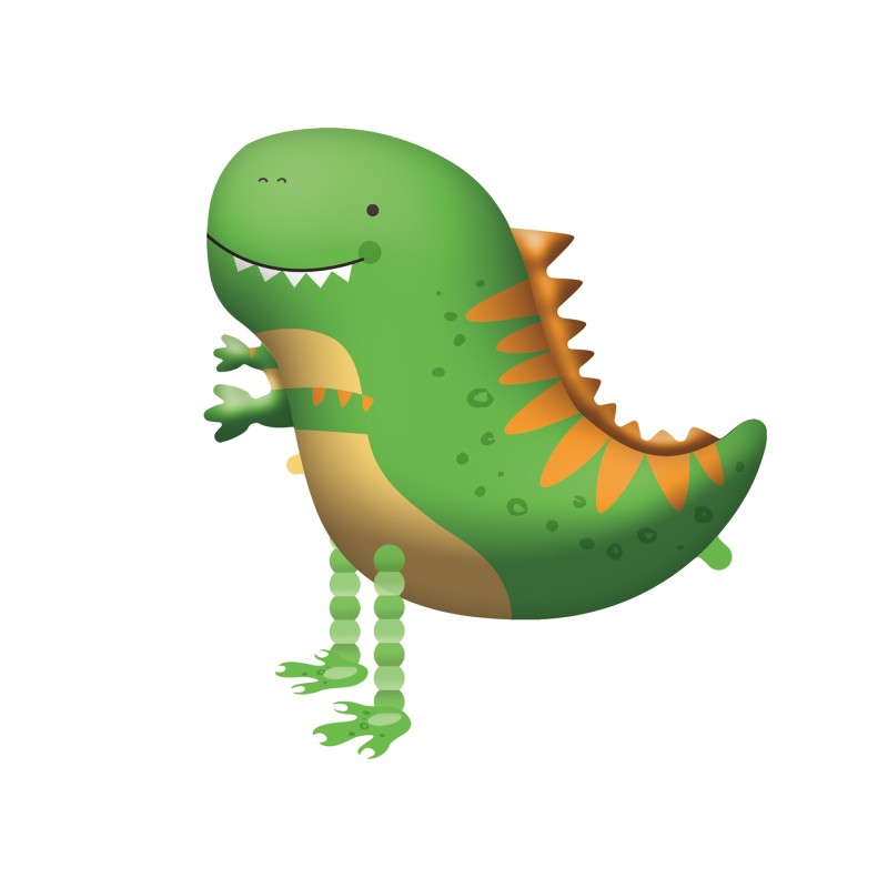 BALLON METALLIQUE MARCHEUR DINOSAURES 65 CM X 75 CM BALLON METALLIQUE MARCHEUR DINOSAURES 65 CM X 75 CM