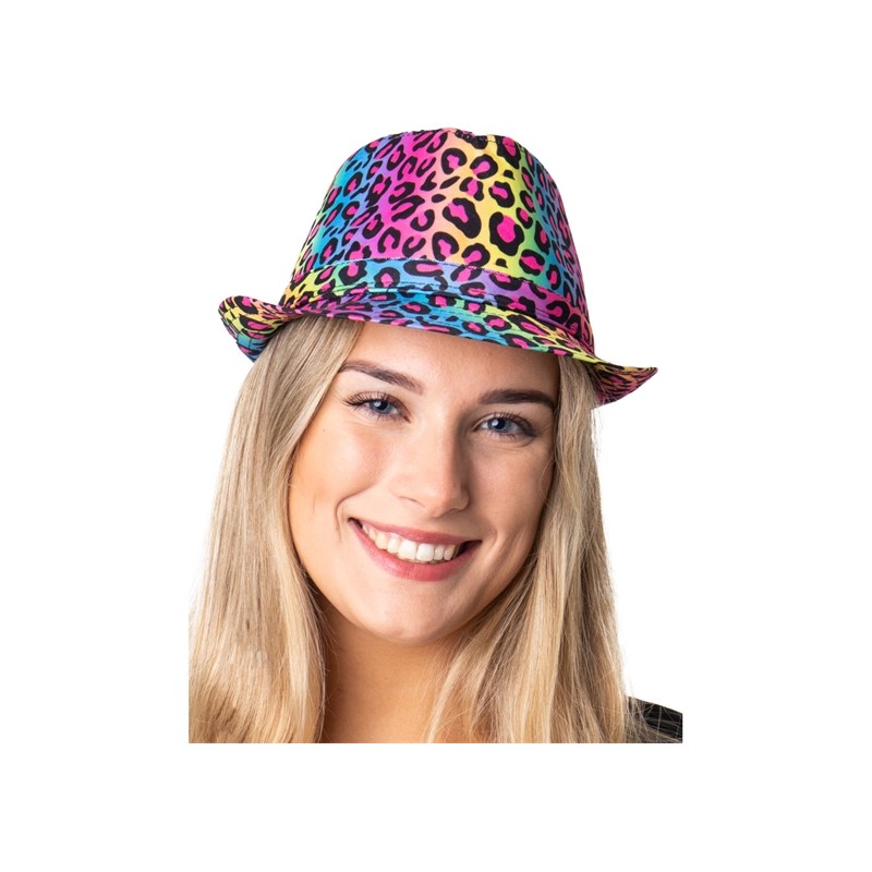 CHAPEAU BORSALINO PANTHERE MULTICOLORE CHAPEAU BORSALINO PANTHERE MULTICOLORE