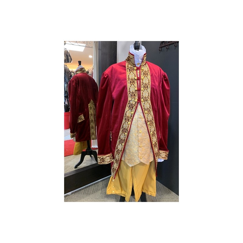 DEGUISEMENT MARQUIS BORDEAUX ET OR VELOURS TAILLE XL DEGUISEMENT MARQUIS BORDEAUX ET OR VELOURS TAILLE XL