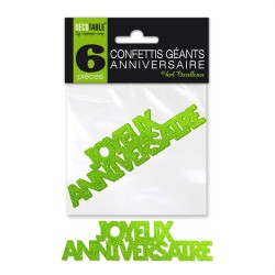 CONFETTIS DE TABLE JOYEUX ANNIVERSAIRE VERT