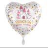 BALLON METALLIQUE  COEUR MUITOS PARABENS PRINCESA 43 CM 