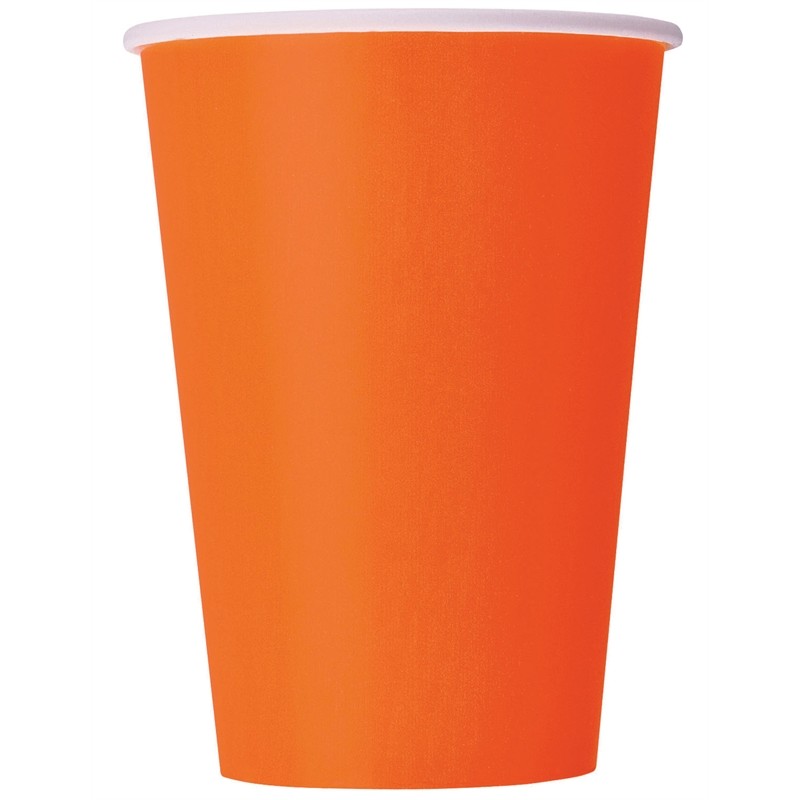 8 GOBELETS CARTON ORANGE 21 CL 8 GOBELETS CARTON ORANGE 21 CL