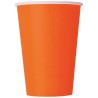 8 GOBELETS CARTON ORANGE 21 CL 