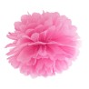 POMPOM ROSE FUSCHIA EN PAPIER DE SOIE 35 CM