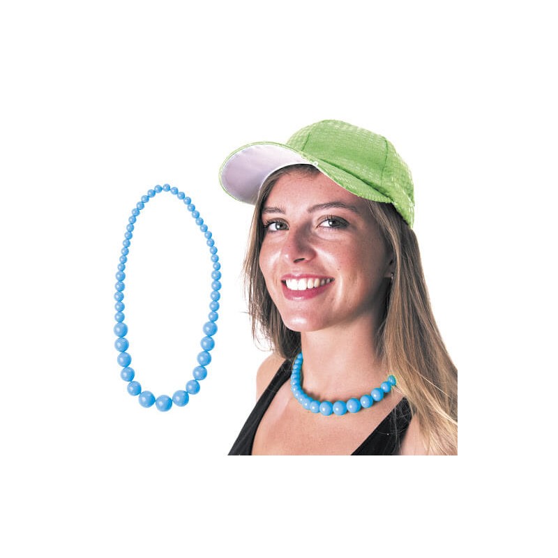 COLLIER PERLE BLEU NEON COLLIER PERLE BLEU NEON