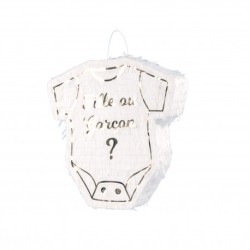 PINATA BODY BLANC BEBE FILLE OU GARCON REVELATION DE SEXE