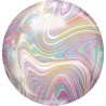 BALLON METALIQUE ORBZ MARBE PASTEL 38 X 40 CM