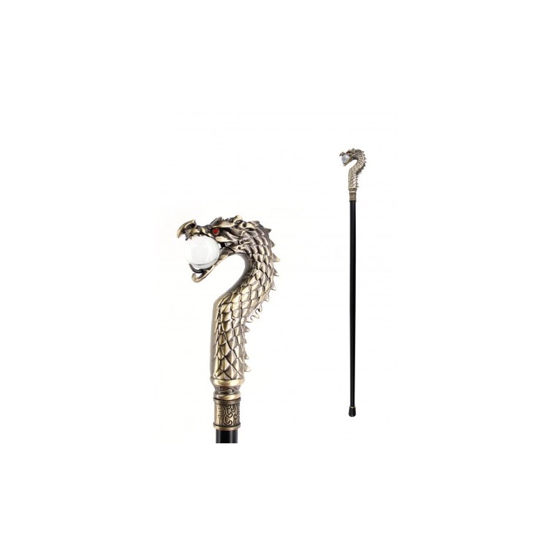 CANNE DRAGON AVEC BOULE 93 CM METAL CANNE DRAGON AVEC BOULE 93 CM METAL