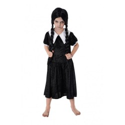 DEGUISEMENT ROBE NOIRE ELVIRA ADAMS MERCREDI TAILLE 116 CM