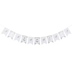 GUIRLANDE OH BABY VEGETAL ET OR 1.40M ET 11 FANIONS 12.5X17.8CM