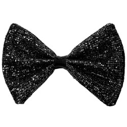 NOEUD PAPILLON  NOIR BRILLANT 