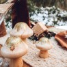 CHAMPIGNON BOIS PAILLETTES OR 7 X 6 CM