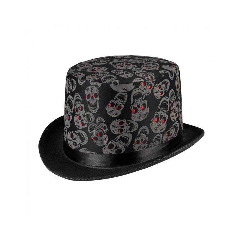 CHAPEAU HAUT DE FORME TETE DE MORT CHAPEAU HAUT DE FORME TETE DE MORT