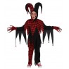 DEGUISEMENT CLOWN HARLEQUIN OU JOKER GARCON TAILLE 128 NOIR BLANC ROUGE