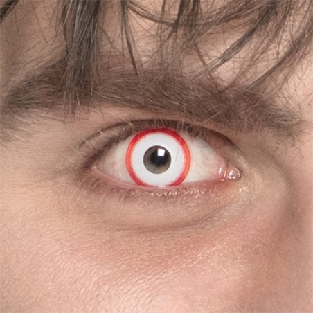 LENTILLES SEMAINE ZOMBIE (ROUGE ET BLANC )
