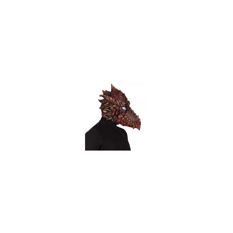 MASQUE LATEX DRAGON ROUGE MASQUE LATEX DRAGON ROUGE