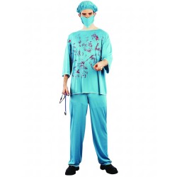 DEGUISEMENT CHIRURGIEN ZOMBIE EN SANG TAILLE UNIQUE