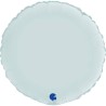 BALLON METALLIQUE ROND SATIN BLEU PASTEL 46 CM 