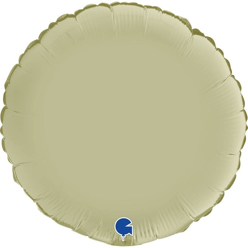 BALLON METALLIQUE ROND SATIN VERT PASTEL 46 CM 