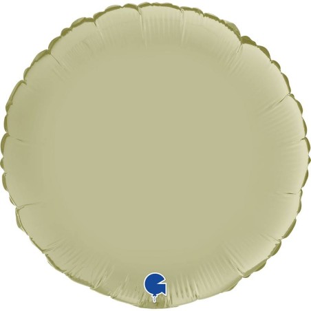 BALLON METALLIQUE ROND SATIN VERT PASTEL 46 CM 
