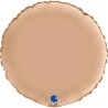 BALLON METALLIQUE ROND SATIN NUDE PASTEL 46 CM 