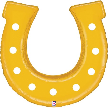 BALLON METALLIQUE FER A CHEVAL OR 97 CM 