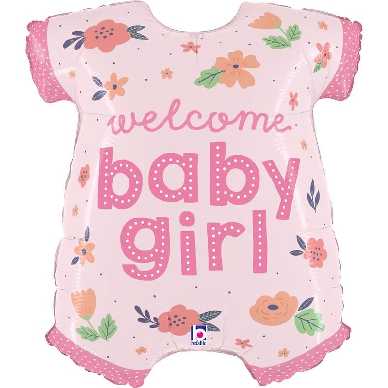 BALLON METALLIQUE BODY ROSE WELCOME BABY GIRL 79 CM BALLON METALLIQUE BODY ROSE WELCOME BABY GIRL 79 CM