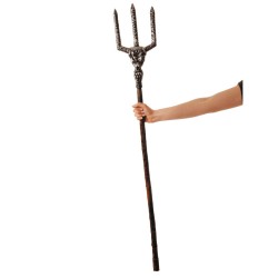 FOURCHE OU TRIDENT DE SATAN GRISE AVEC TETE DE MORT 122 CM 