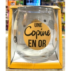 VERRE CADEAU UNE COPINE EN OR