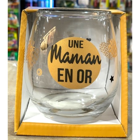 VERRE CADEAU UNE MAMAN EN OR