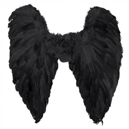 AILES D'ANGES PLIEES NOIR 65 X 65 CM 