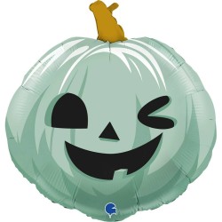BALLON METALLIQUE CITROUILLE VERT 56 CM 