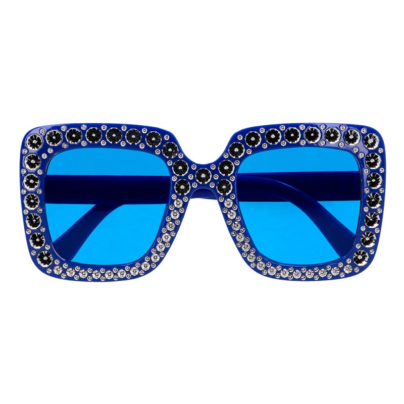 LUNETTE BLEU AVEC STRASS ARGENT LUNETTE BLEU AVEC STRASS ARGENT