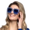 LUNETTE BLEU AVEC STRASS ARGENT 
