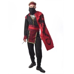 DEGUISEMENT YAKUSA NINJA NOIR ROUGE ET OR TAILLE M 