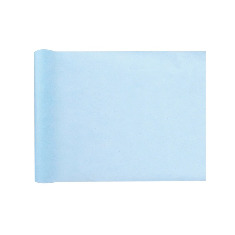 CHEMIN DE TABLE BLEU CIEL 30 CM X 10 METRES CHEMIN DE TABLE BLEU CIEL 30 CM X 10 METRES