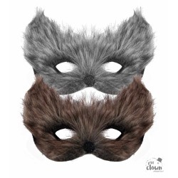 MASQUE LOUP CHAT SAUVAGE POILU GRIS OU BRUN