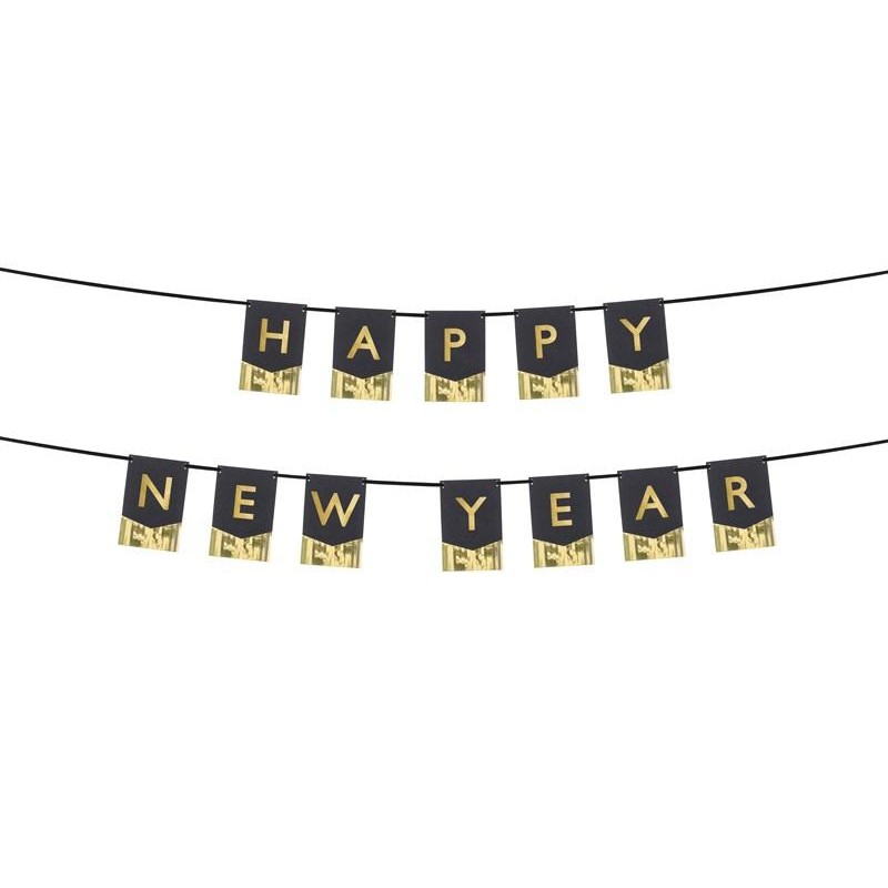 GUIRLANDE HAPPY NEW YEAR 16.5 X 135 CM GUIRLANDE HAPPY NEW YEAR 16.5 X 135 CM